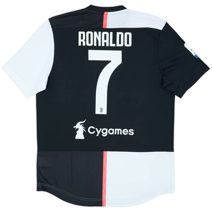 2019-20 Juventus Authentic Home Shirt Ronaldo #7 - 8/10 - (L)