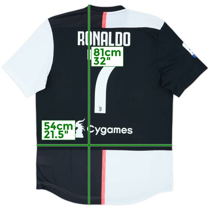 2019-20 Juventus Authentic Home Shirt Ronaldo #7 - 8/10 - (L)