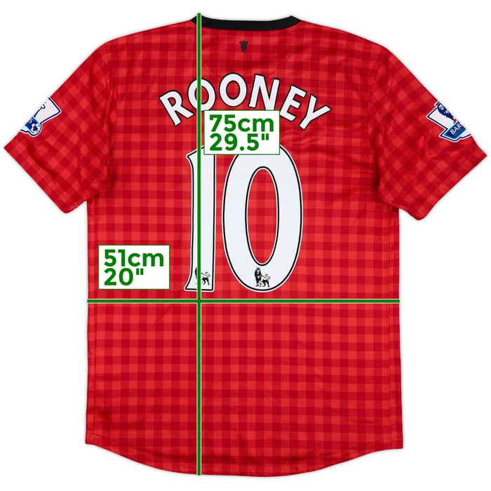 2012-13 Manchester United Home Shirt Rooney #10 - 5/10 - (M)