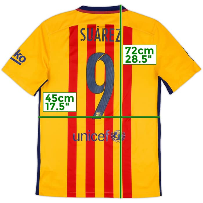 2015-16 Barcelona Away Shirt Suarez #9 - 8/10 - (S)