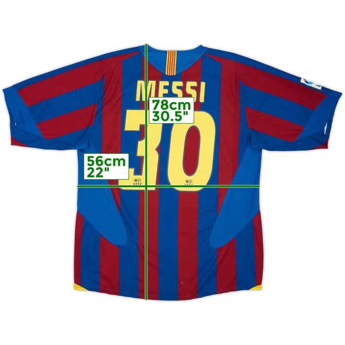 2005-06 Barcelona Home Shirt Messi #30 - 8/10 - (XL)