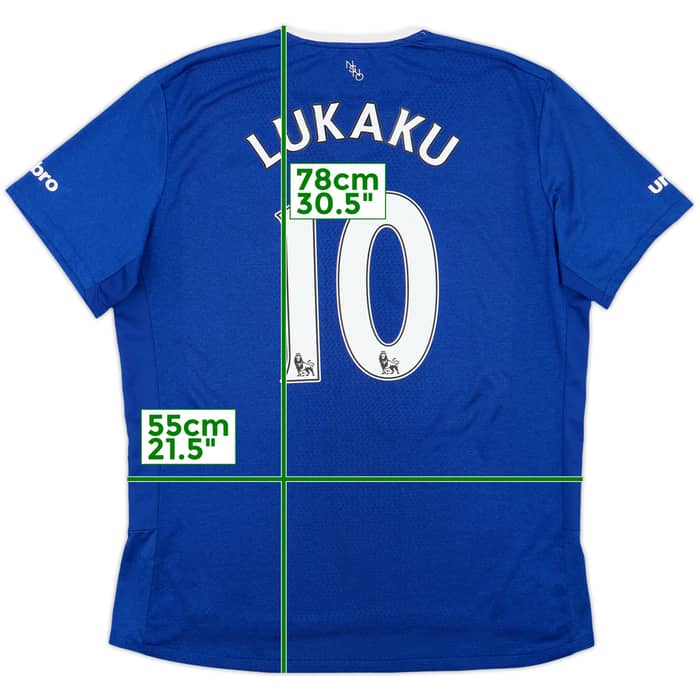 2015-16 Everton Home Shirt Lukaku #10 - 7/10 - (XL)