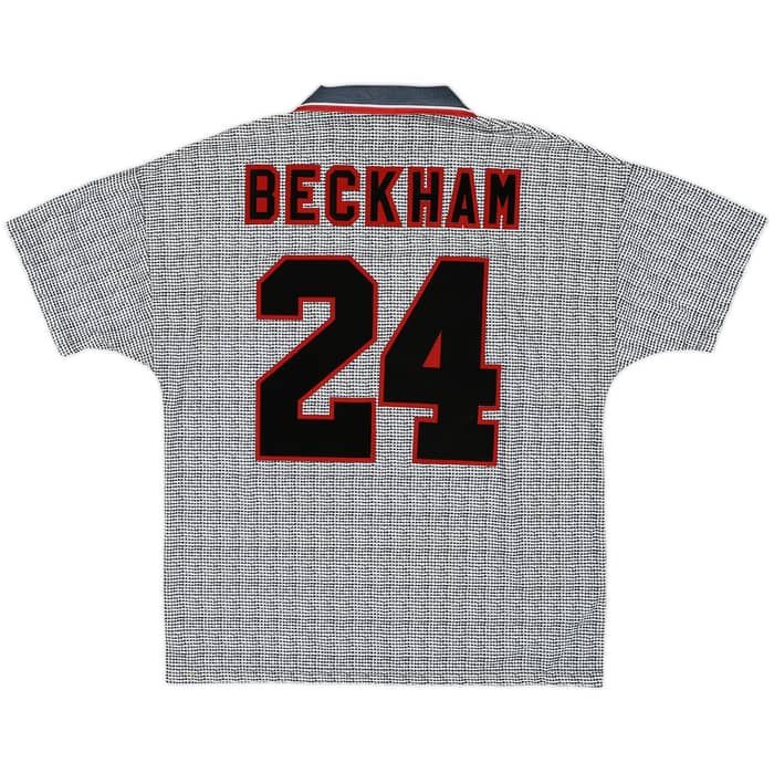 1995-96 Manchester United Away Shirt Beckham #24 - 9/10 - (L)