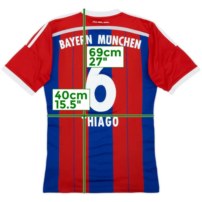 2014-15 Bayern Munich Home Shirt Thiago #6 - 5/10 - (S)