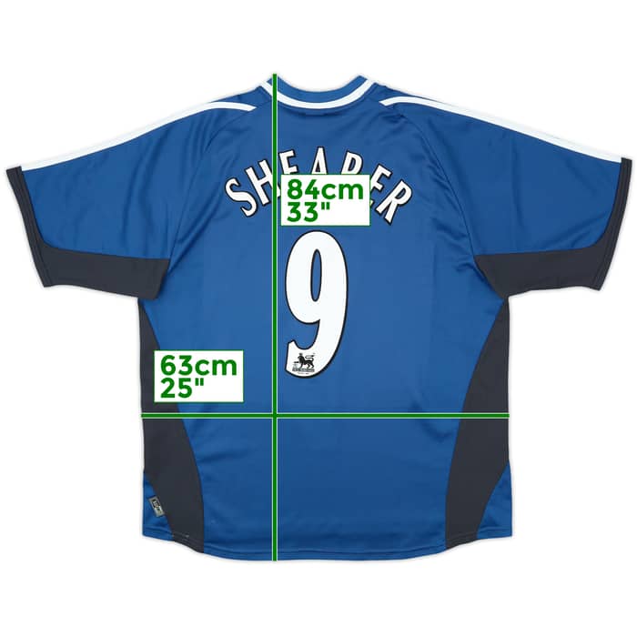 2001-02 Newcastle Away Shirt Shearer #9 - 9/10 - (XXL)