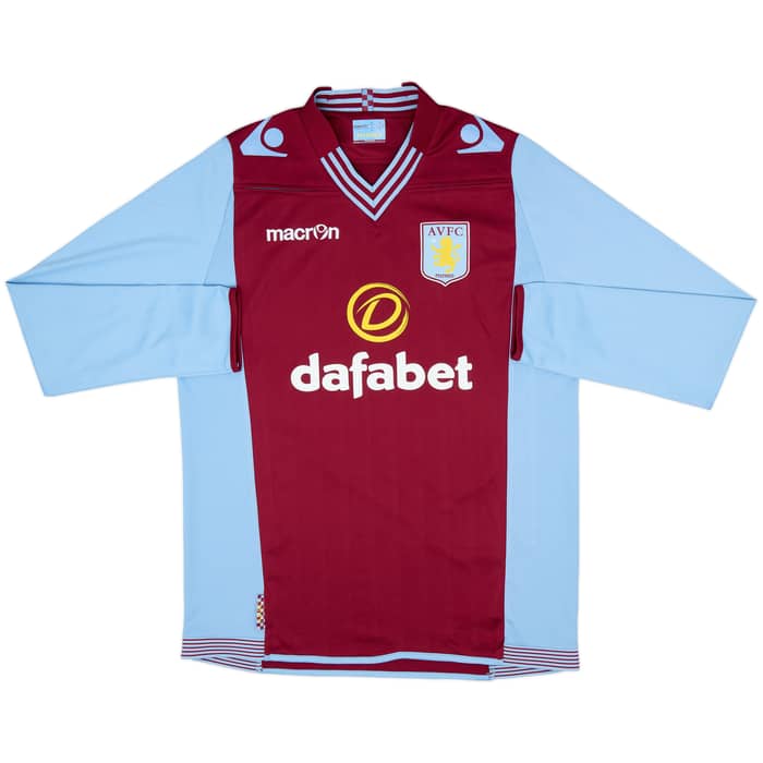 2013-14 Aston Villa Home L/S Shirt Benteke #20 - 9/10 - (L)