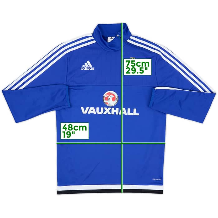 2016-17 Northern Ireland adidas 1/4 Zip Drill Top - 8/10 - (S)
