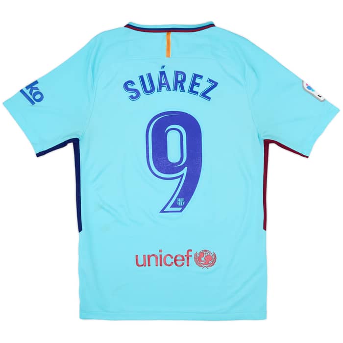 2017-18 Barcelona Away Shirt Suarez #9 - 7/10 - (S)