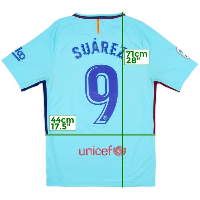 2017-18 Barcelona Away Shirt Suarez #9 - 7/10 - (S)