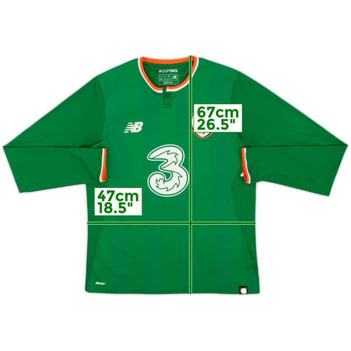 2017-18 Ireland Home L/S Shirt - 6/10 - (M)