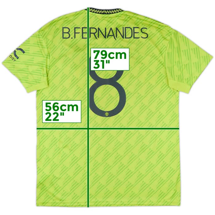 2022-23 Manchester United Third Shirt B.Fernandes #8 - 6/10 - (XL)