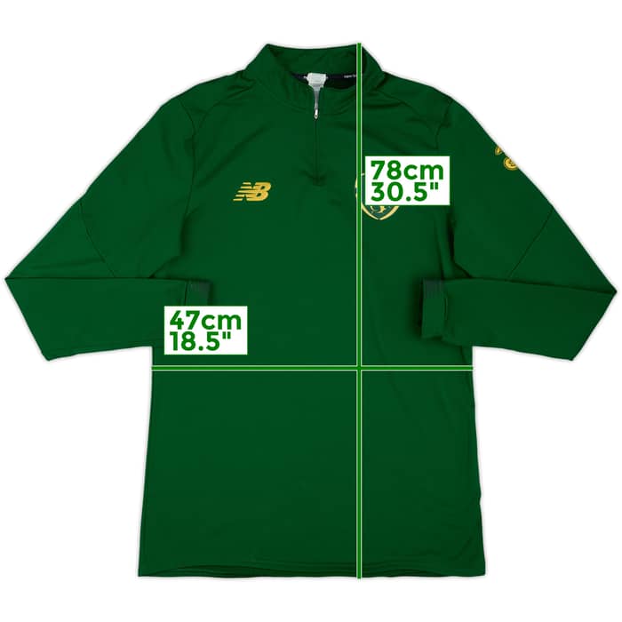 2017-18 Ireland New Balance 1/4 Zip Training Top - 8/10 - (L)