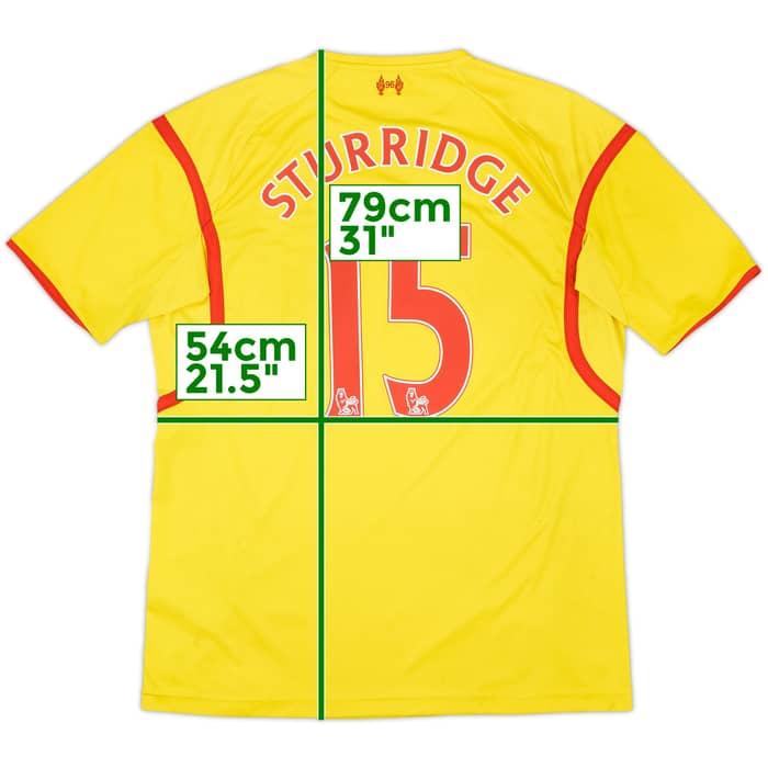 2014-15 Liverpool Away Shirt Sturridge #15 - 6/10 - (XL)