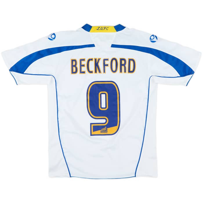 2008-09 Leeds United Home Shirt Beckford #9 - 7/10 - (L.Boys)