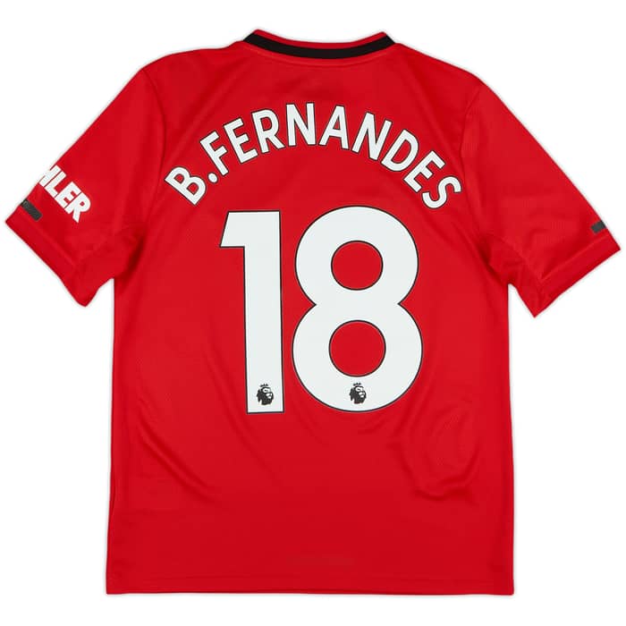 2019-20 Manchester United Home Shirt B.Fernandes #18 (L.Boys)