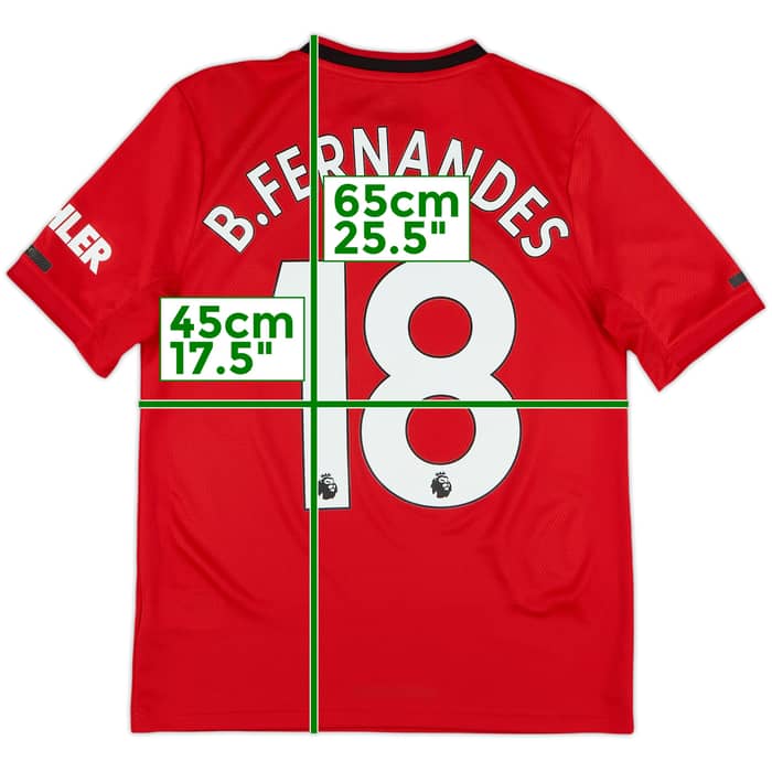 2019-20 Manchester United Home Shirt B.Fernandes #18 (L.Boys)