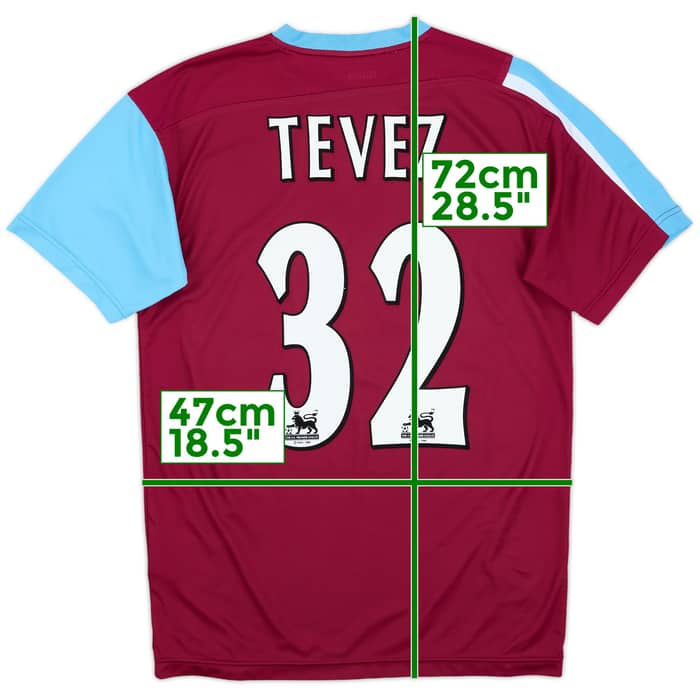 2005-07 West Ham Home Shirt Tevez #32 - 8/10 - (S)