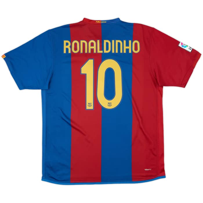 2006-07 Barcelona Home Shirt Ronaldinho #10 - 9/10 - (XL)