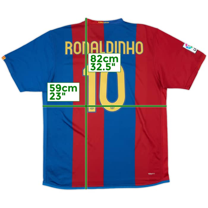2006-07 Barcelona Home Shirt Ronaldinho #10 - 9/10 - (XL)