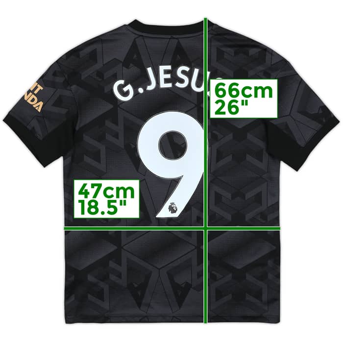 2022-23 Arsenal Away Shirt G.Jesus #9 - 10/10 - (L.Boys)