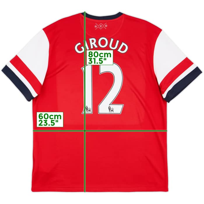 2012-14 Arsenal Home Shirt Giroud #12 - 8/10 - (XL)