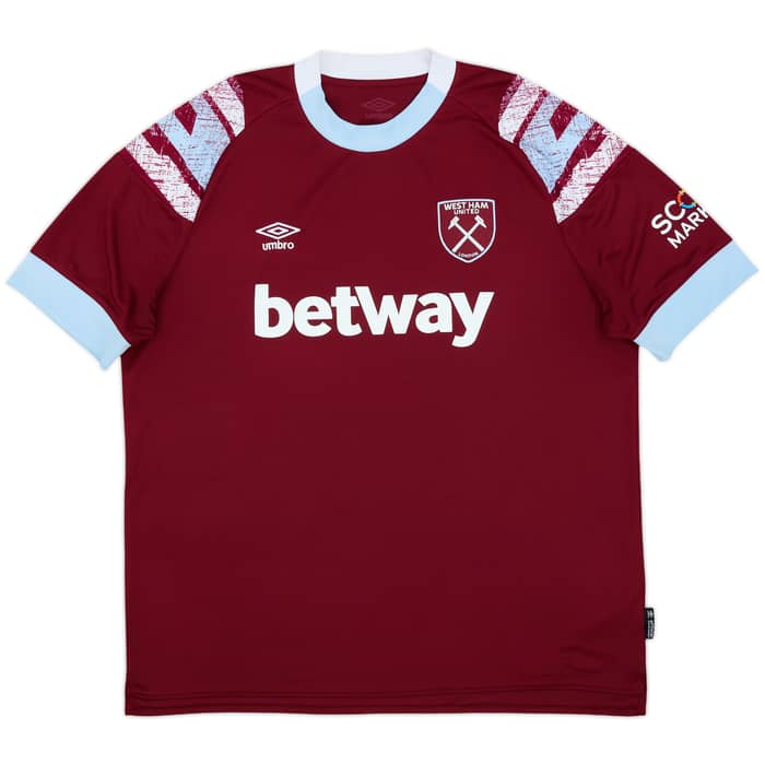 2022-23 West Ham Home Shirt Rice #41 - 9/10 - (XXL)