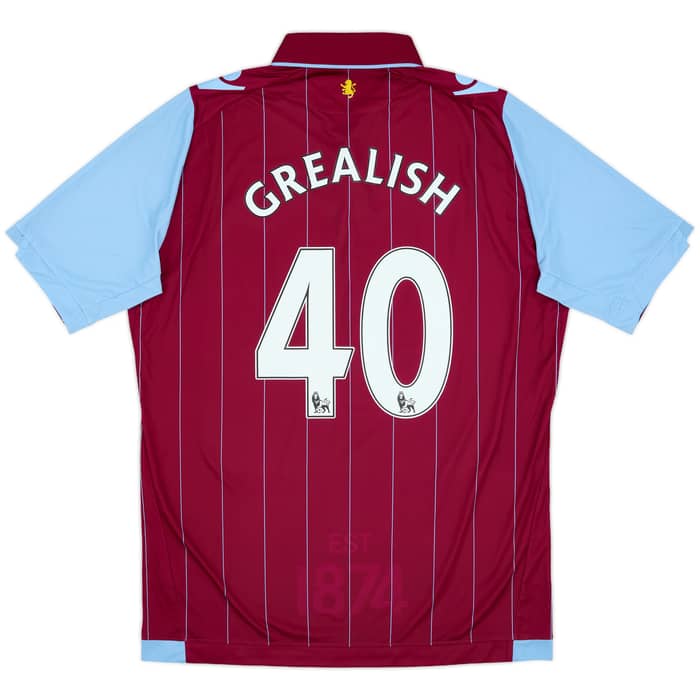 2014-15 Aston Villa Home Shirt Grealish #40 - 9/10 - (XL)