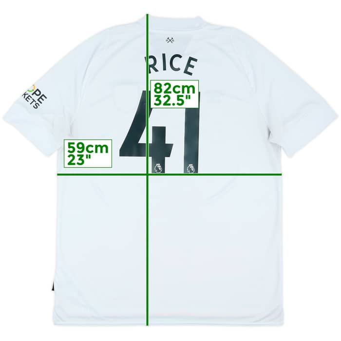 2022-23 West Ham Third Shirt Rice #41 - 6/10 - (XXL)