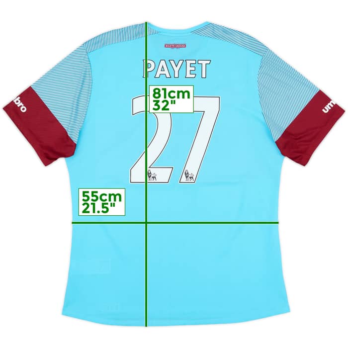 2015-16 West Ham Away Shirt Payet #27 - 7/10 - (XL)
