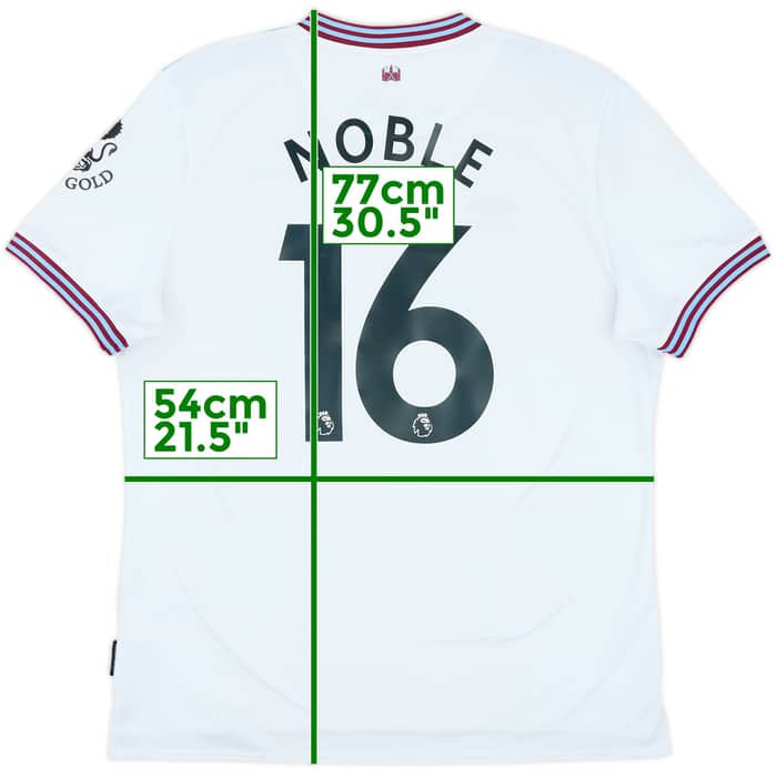 2019-20 West Ham Away Shirt Noble #16 - 8/10 - (XL)