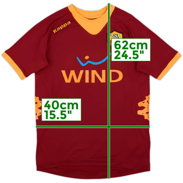2011-12 Roma Home Shirt - 8/10 - (L.Boys)