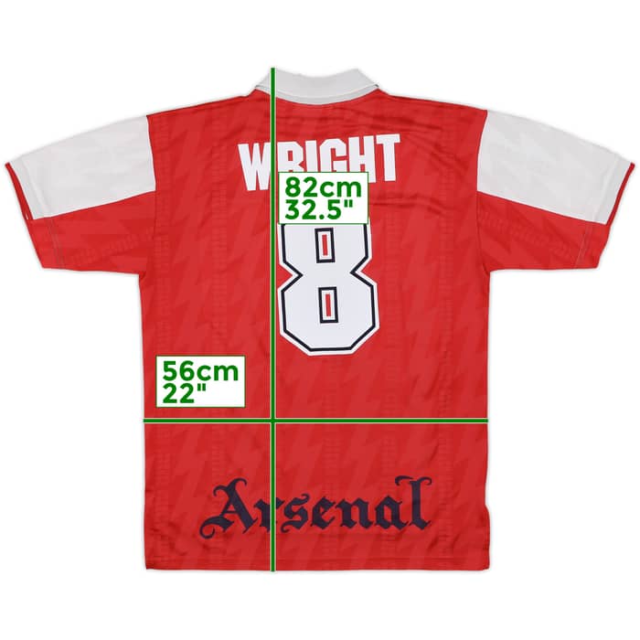 1994-96 Arsenal Home Shirt Wright #8 - 7/10 - (L)