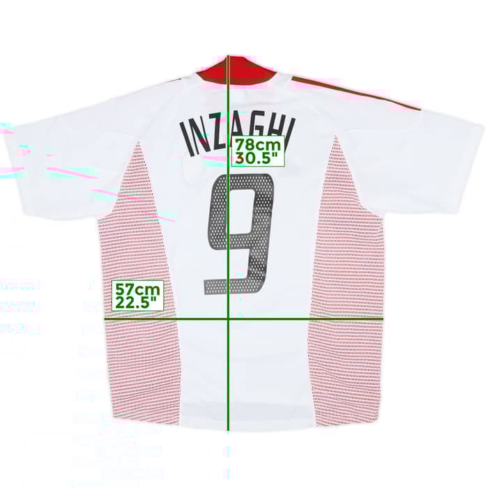 2002-03 AC Milan Away Shirt Inzaghi #9 - 9/10 - (L)