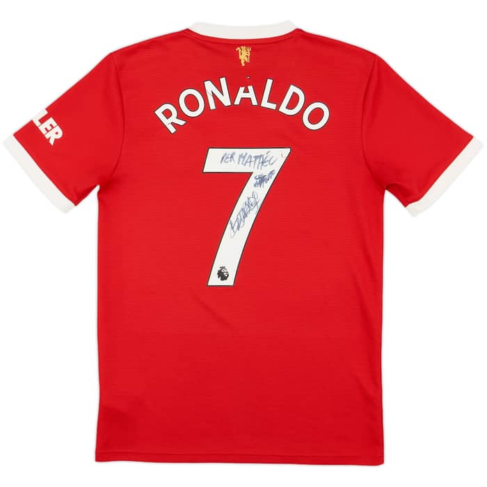 2021-22 Manchester United Signed Home Shirt Ronaldo #7 - 4/10 - (S)