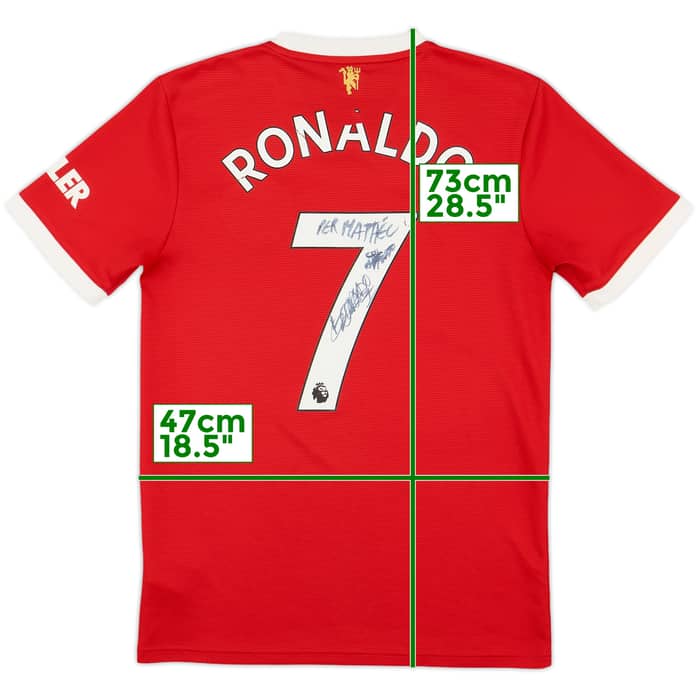 2021-22 Manchester United Signed Home Shirt Ronaldo #7 - 4/10 - (S)