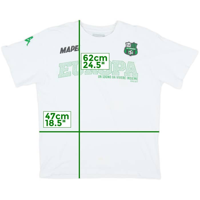 2016-17 Sassuolo 'Europa' Kappa Cotton Tee - 9/10 - (M)