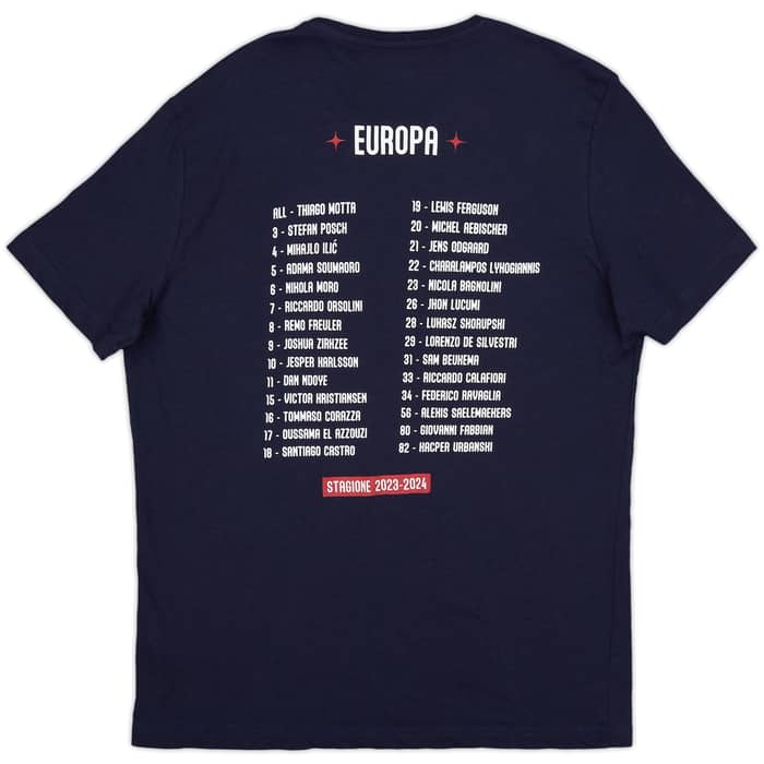 2023-24 Bologna Macron Graphic Tee - 8/10 - (M)