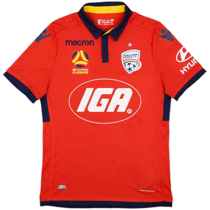 2017-18 Adelaide United signed Home Shirt - 5/10 - (M)