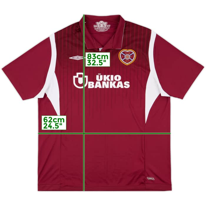 2009-10 Hearts Home Shirt - 9/10 - (XXL)