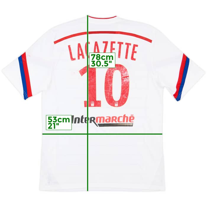 2014-15 Lyon Home Shirt Lacazette #10 - 4/10 - (L)