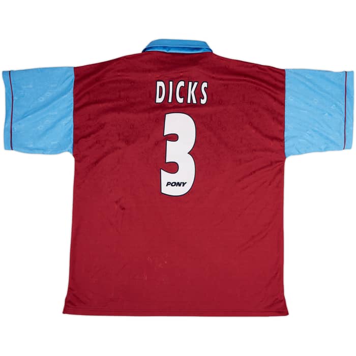 1995-97 West Ham Centenary Home Shirt Dicks #3 - 10/10 - (XL)