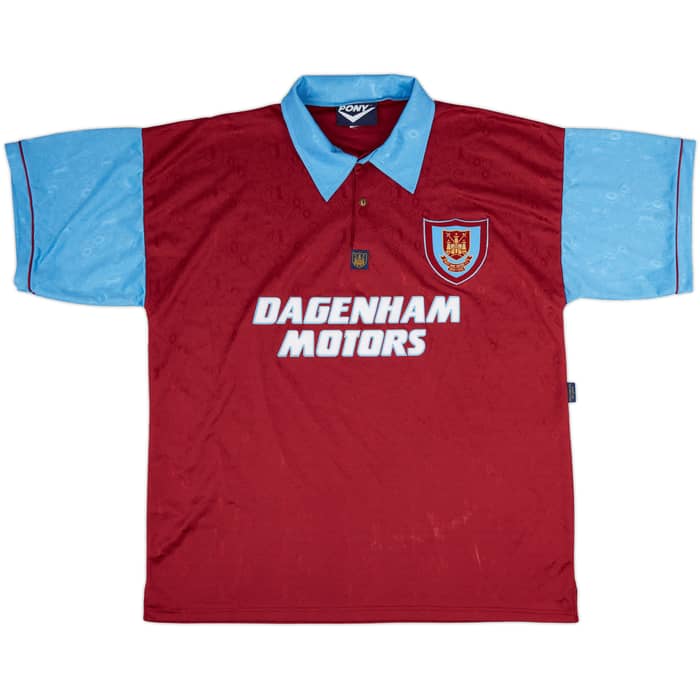1995-97 West Ham Centenary Home Shirt Dicks #3 - 10/10 - (XL)