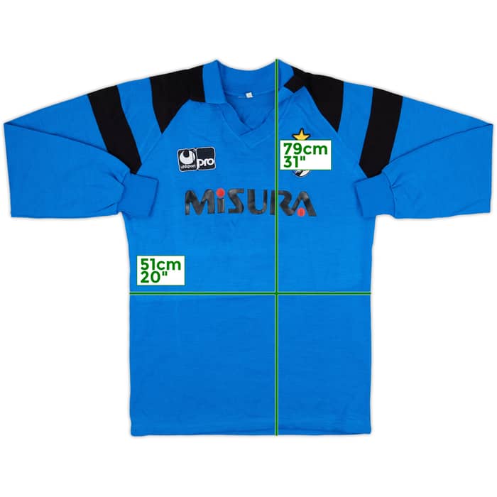 1988-89 Inter Milan Uhlsport Training L/S Shirt #9 - 10/10 - (L)