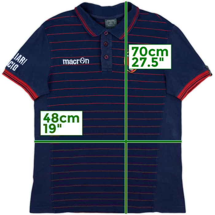 2009-10 Cagliari Macron Polo Shirt - 9/10 - (M)
