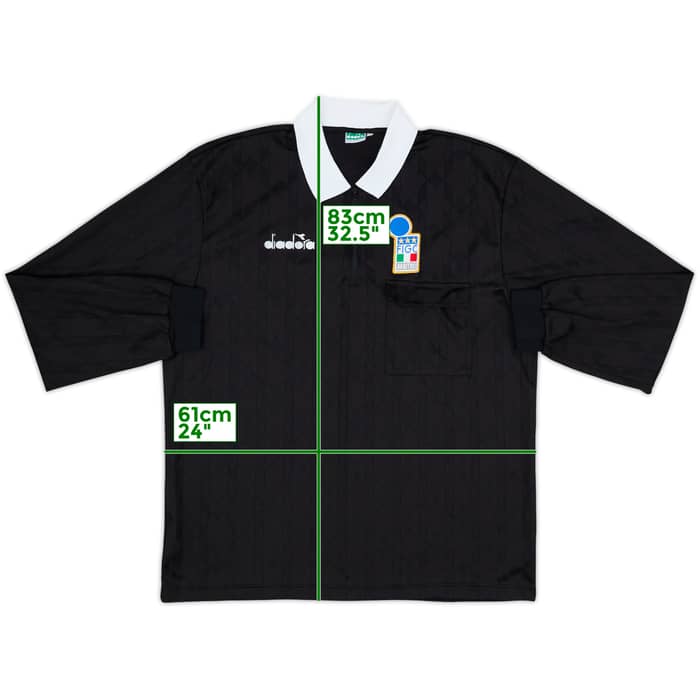 1990s Italy FIGC Diadora Referee L/S Shirt - 9/10 - (XXL)