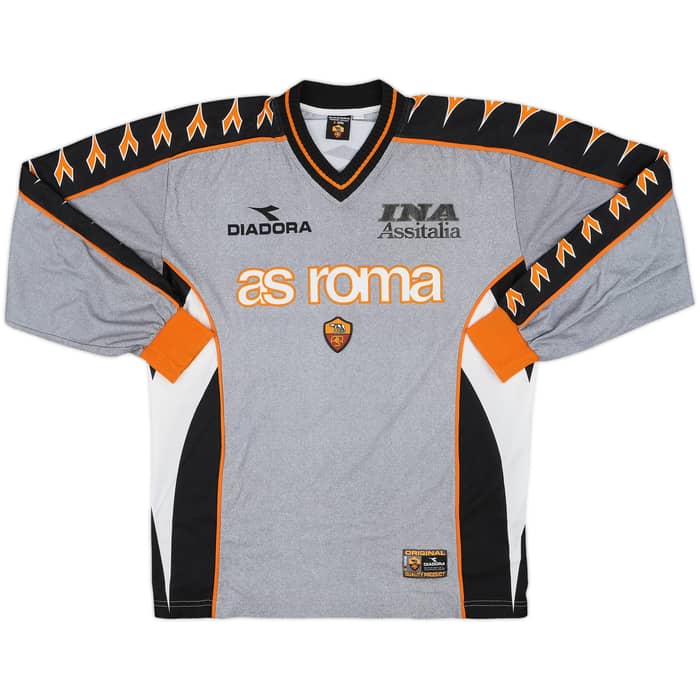 1999-00 Roma Diadora Training L/S Shirt - 7/10 - (L)