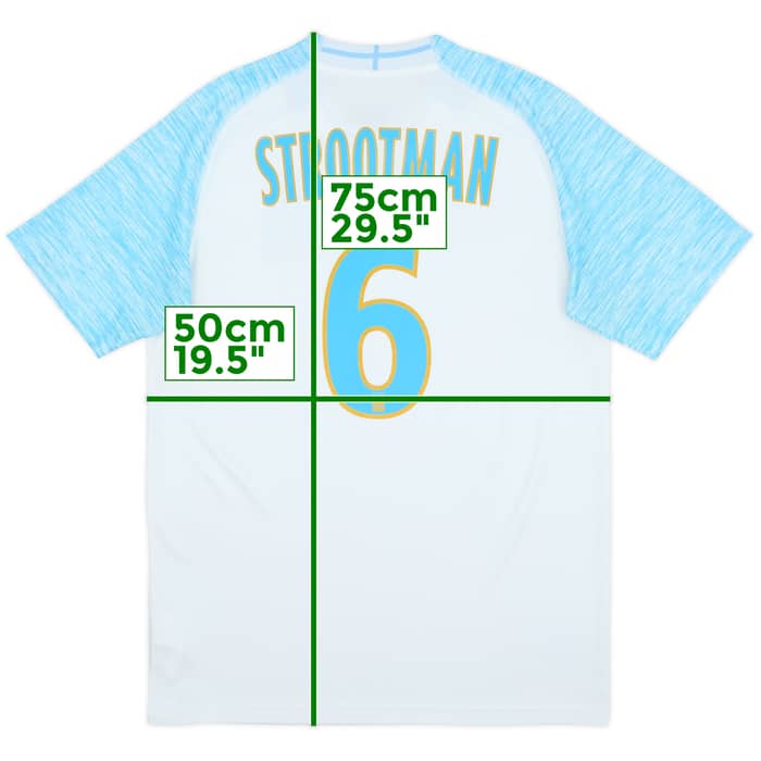 2018-19 Olympique Marseille Home Shirt Strootman #6 - 8/10 - (L)