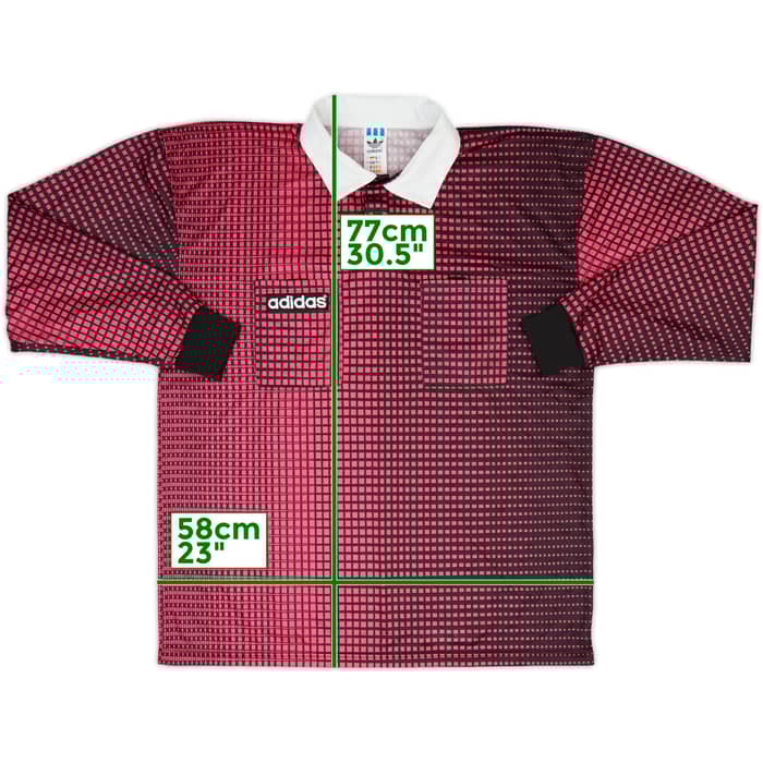 1990s adidas Referee Template L/S Shirt - 10/10 - (L)