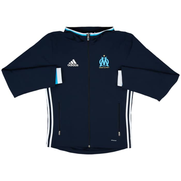 2016-17 Olympique Marseille adidas Hooded Tracksuit - 7/10 - (S)
