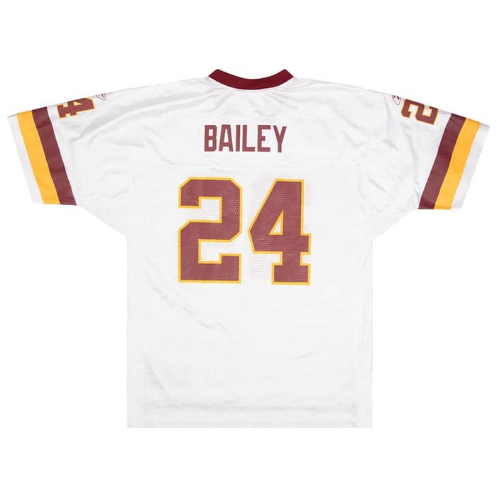 2002-03 Washington Redskins Bailey #24 Reebok On Field Jersey (Away) L